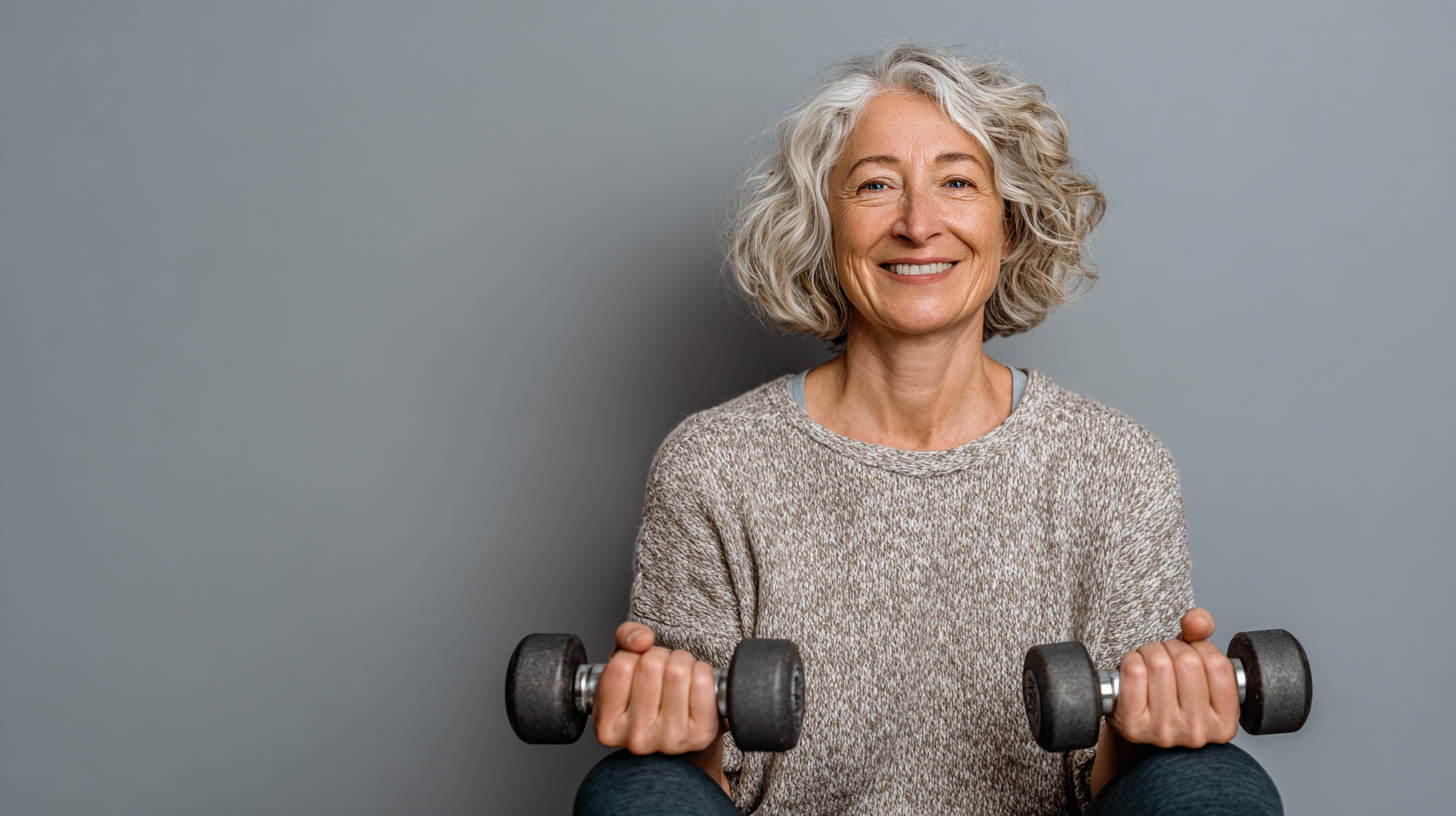 Старші люди займаються фітнесом в парку